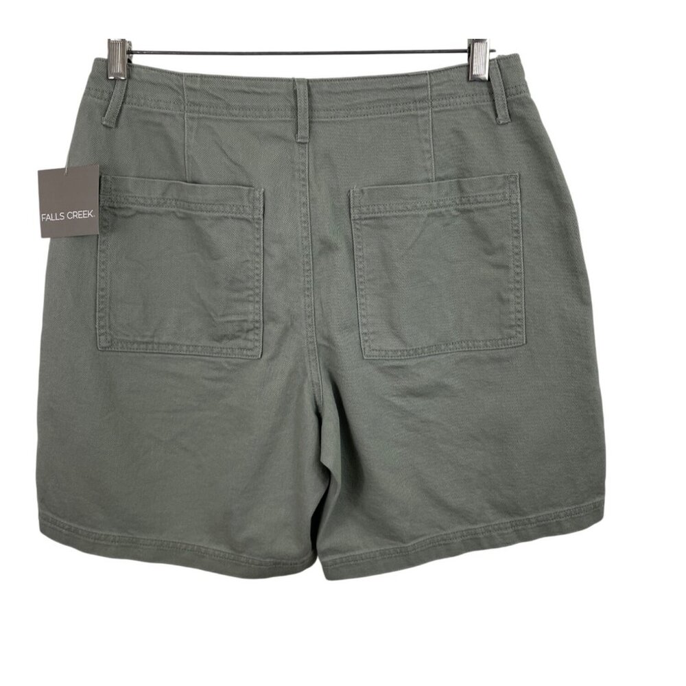 Falls Creek Green Denim Bermuda Shorts Womens Size 10 - Picture 2 of 10